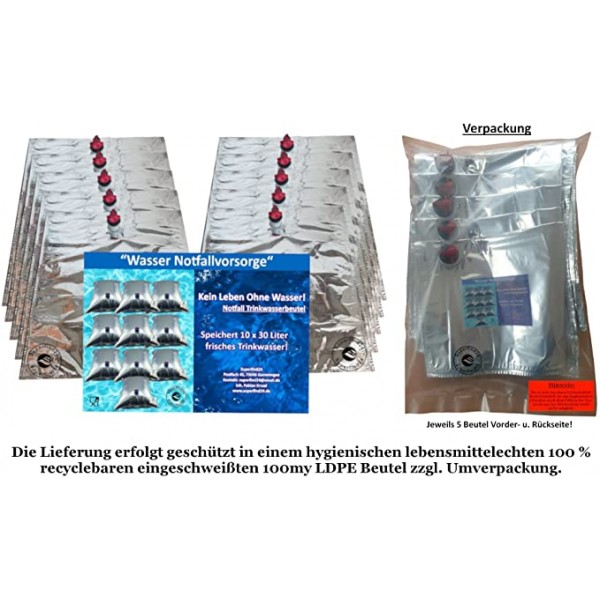 Ειδικά σακουλάκια αλουμινίου (MYLAR) διάστασης 10τμχ Χ 30 λίτρα της Γερμανικής Superfind24 (σετ 10 τεμαχίων)