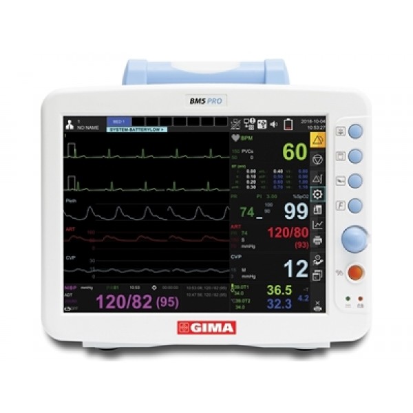 GIMA BM5 PRO MULTIPARAMETER MONITOR with Touch Screen - 7 ch ECG