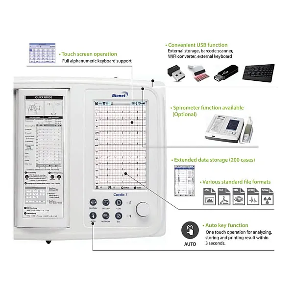 Καρδιογράφος ECG CARDIO 7 (12 κανάλια με οθόνη αφής)