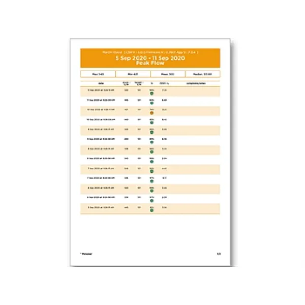  SMART ONE PEAK FLOW and FEV1 on SmartPhone